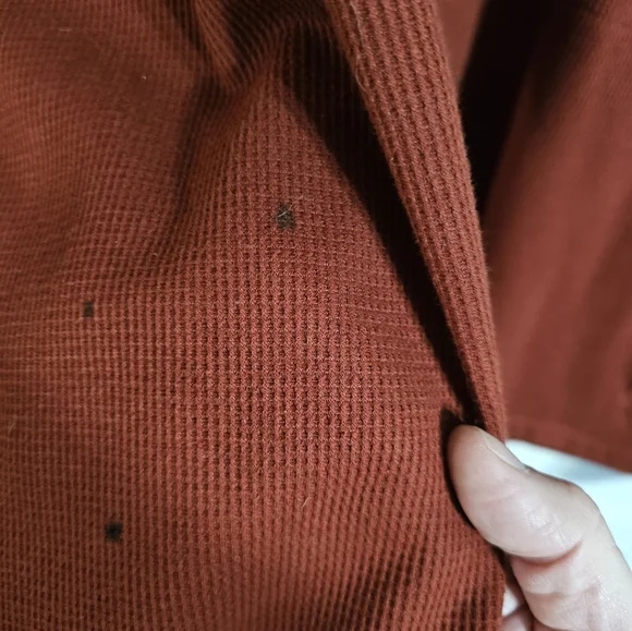 Tailor Vintage Mens XL Quarter Zip Pullover Brick Red 3 Zip Pockets Preppy - Picture 5 of 8